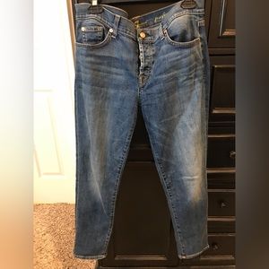 7 For All Mankind straight skinny cropped jean.